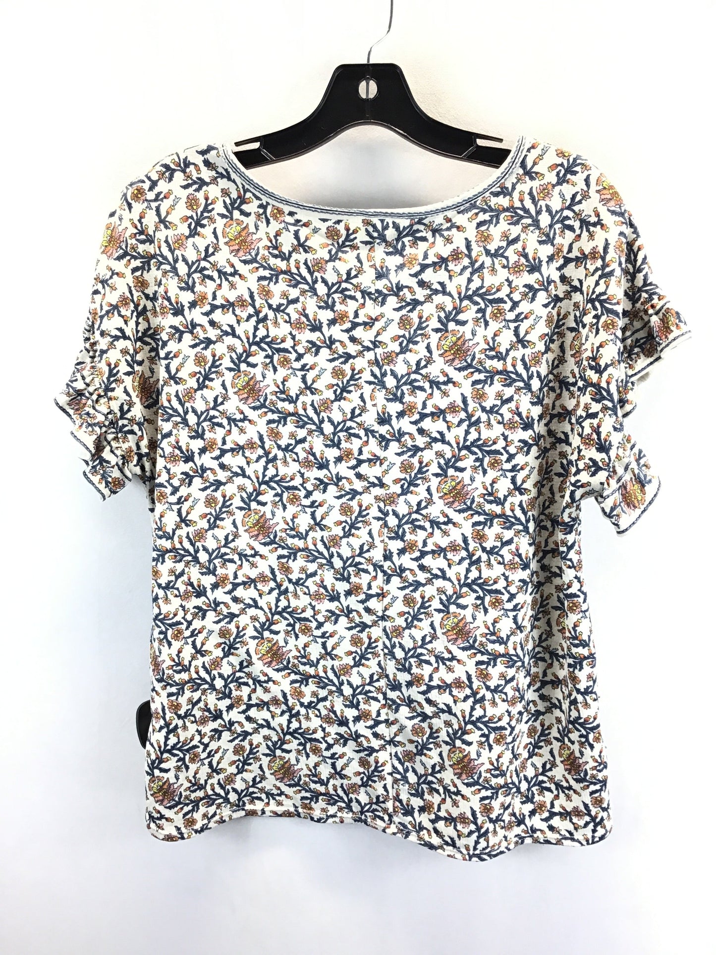 Floral Print Top Short Sleeve Max Studio, Size Xs