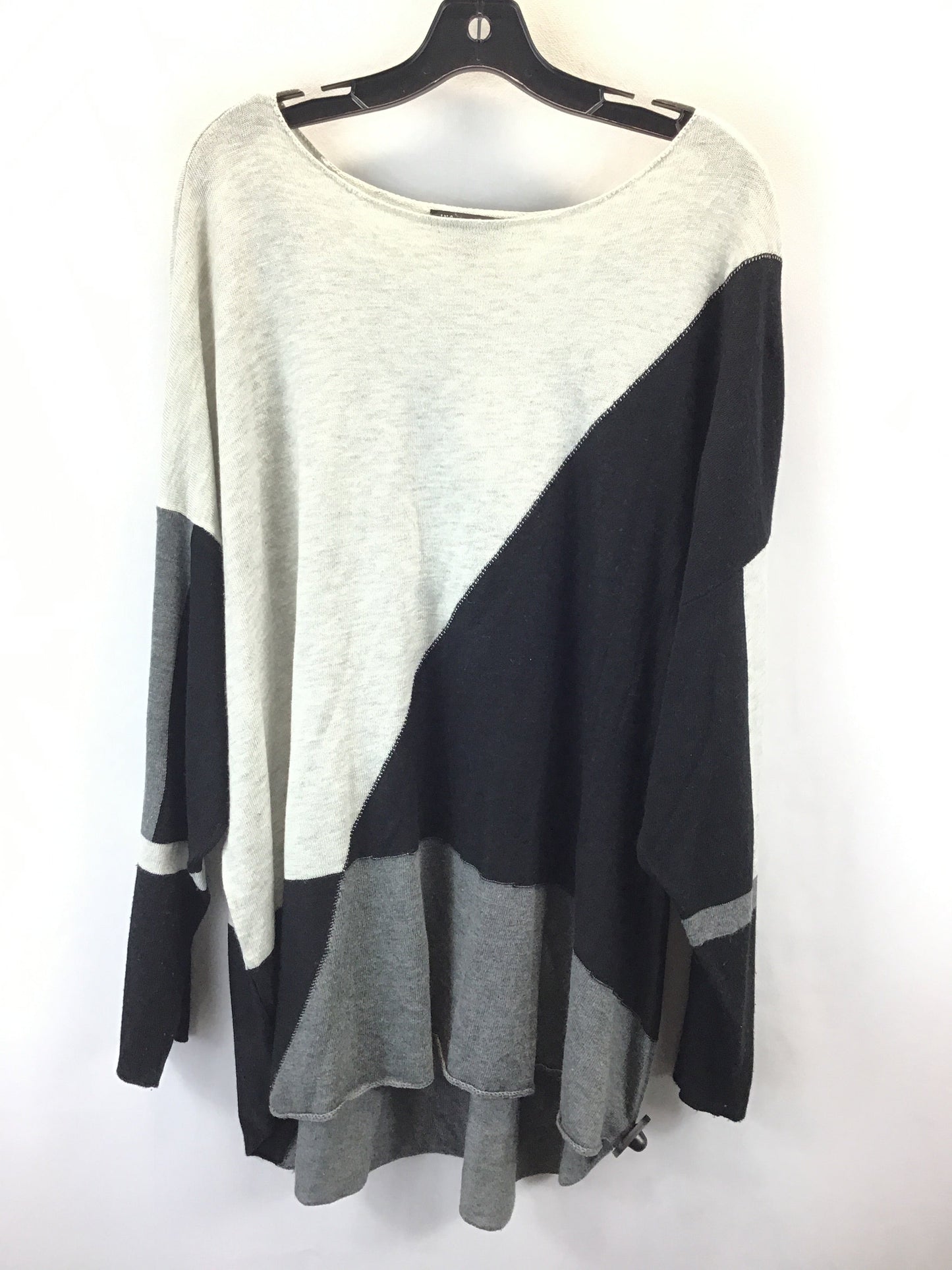 Sweater By Inc In Black & Grey, Size: 3x