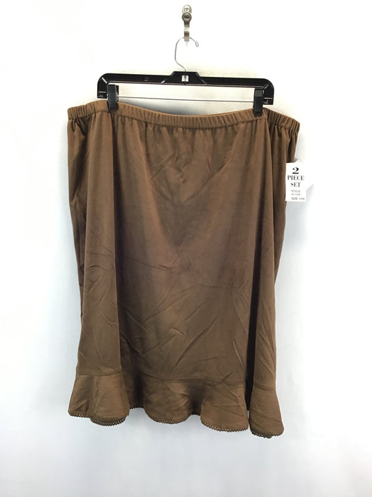 Skirt Midi By Emme In Brown, Size: 24