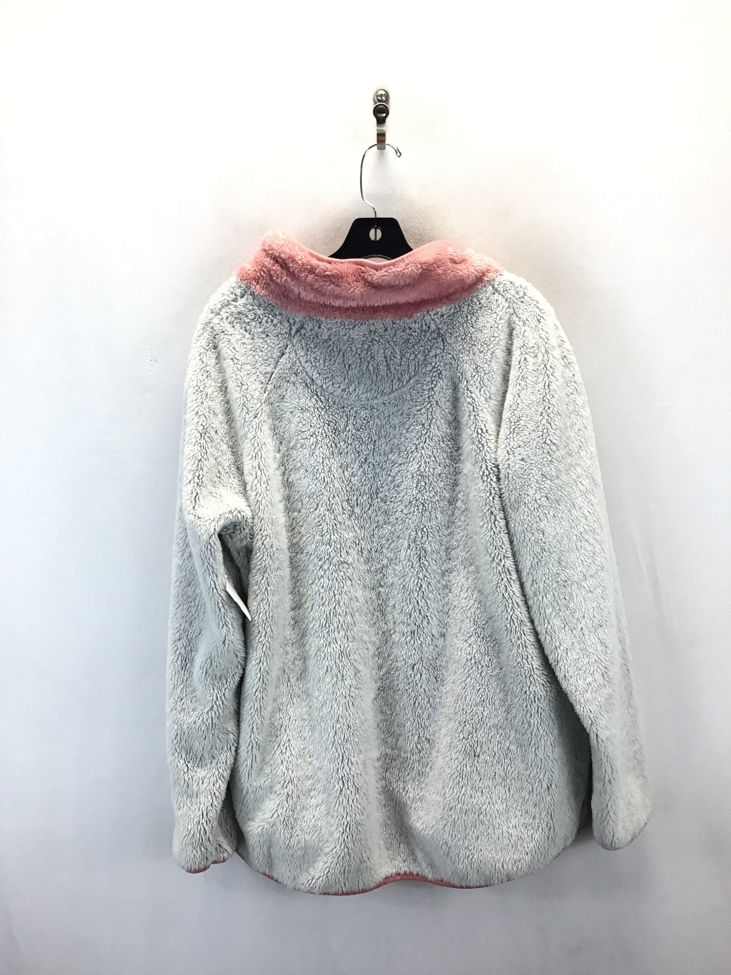 Sweatshirt Collar By Simply Southern In Grey & Pink, Size: Xxl