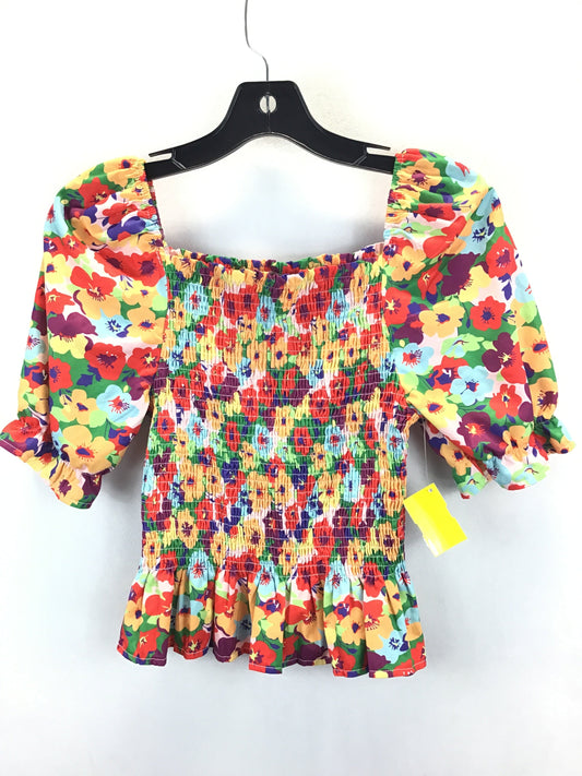 Multi-colored Top Short Sleeve Shein, Size M