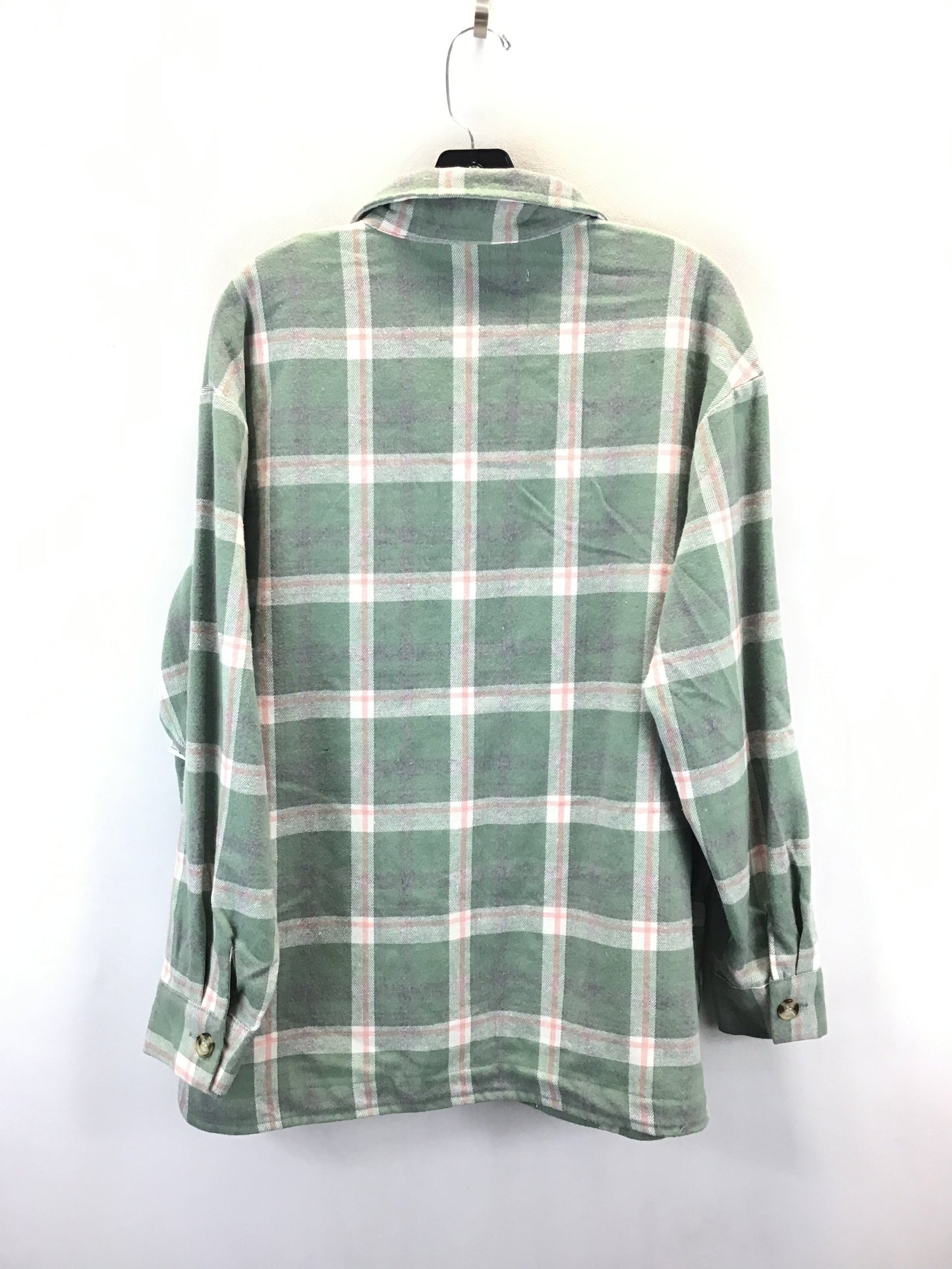 Top Long Sleeve By Clothes Mentor In Plaid Pattern, Size: M