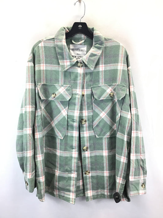 Top Long Sleeve By Clothes Mentor In Plaid Pattern, Size: M