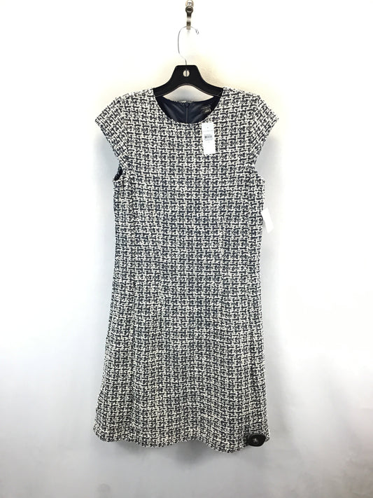 Dress Casual Midi By Ann Taylor In Blue & White, Size: 4