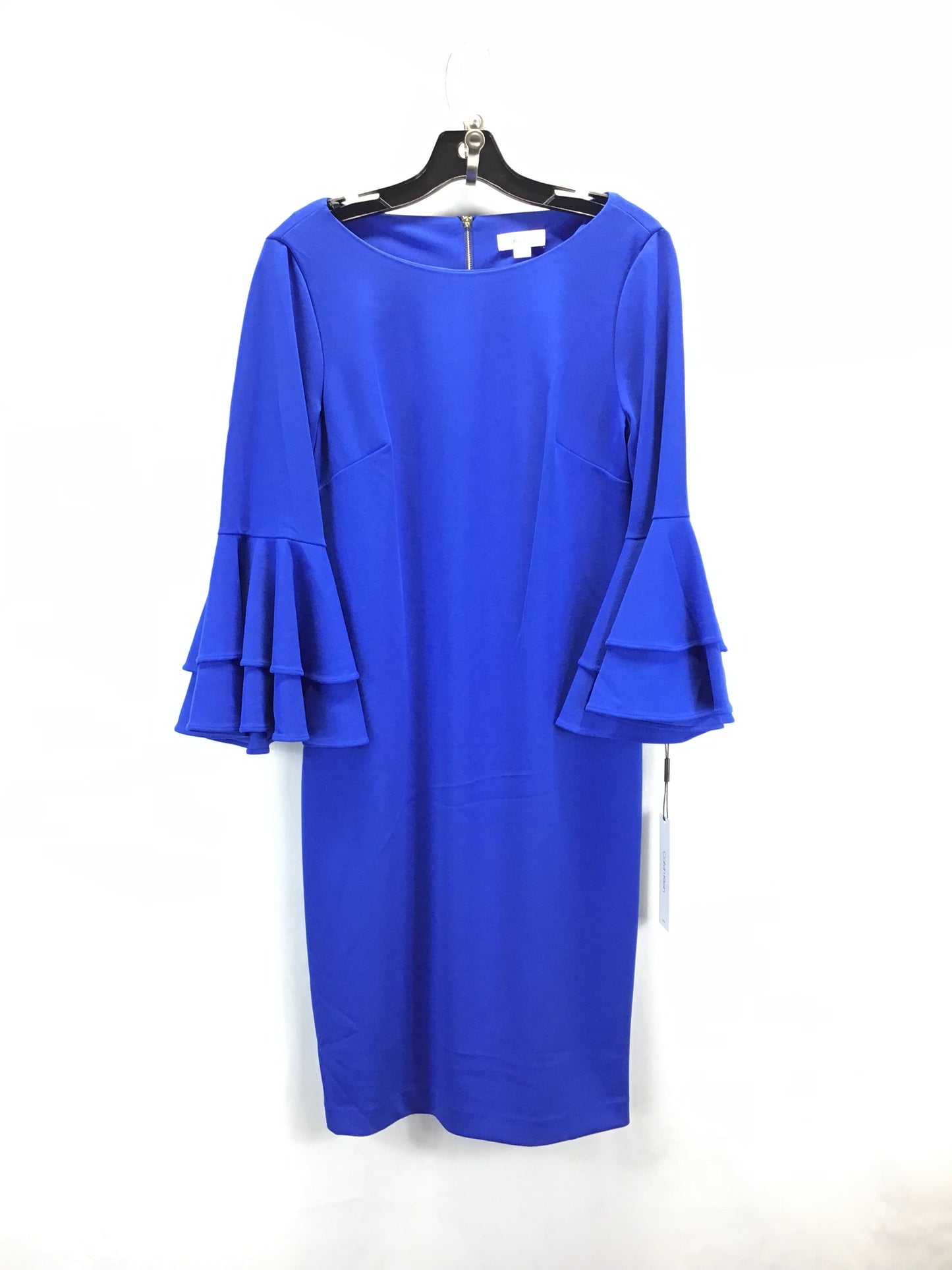 Dress Casual Midi By Calvin Klein In Blue, Size: 10