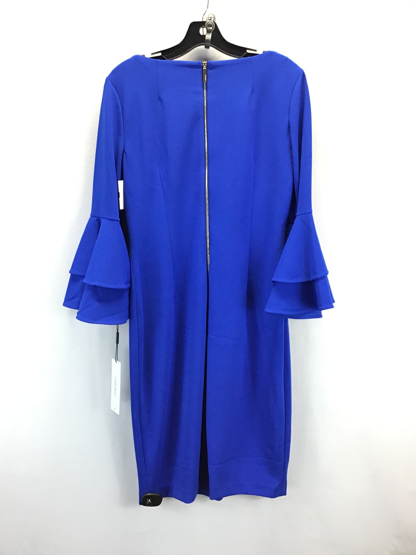 Dress Casual Midi By Calvin Klein In Blue, Size: 10