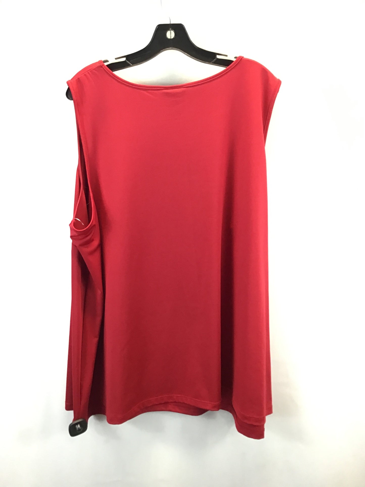 Top Sleeveless By Catherines In Red, Size: 4x