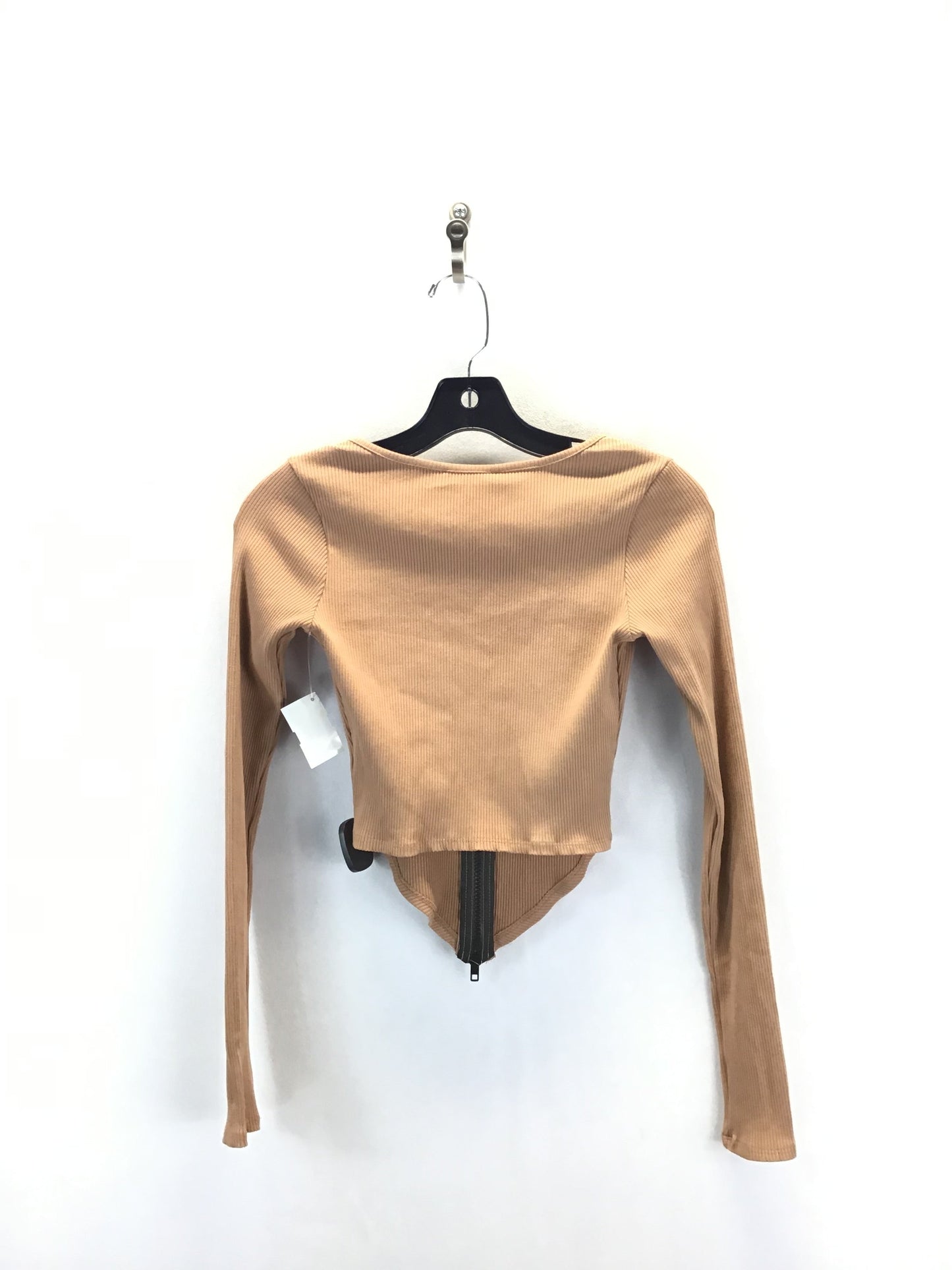 Top Long Sleeve By Fashion Nova In Black Tan, Size: S