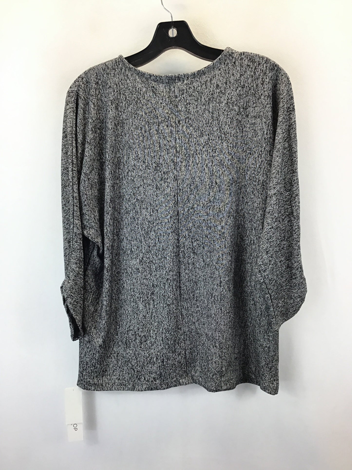 Top 3/4 Sleeve By Workshop In Grey, Size: L