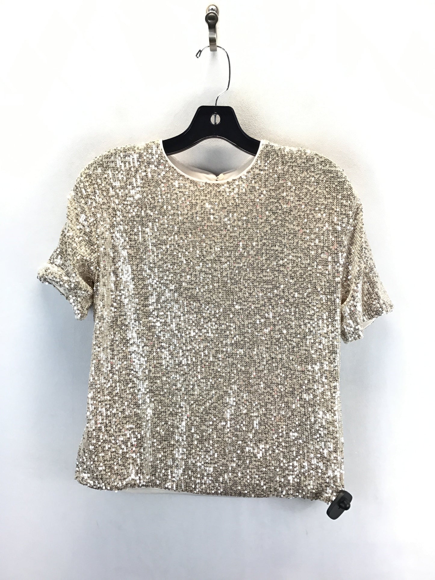 Top Short Sleeve By H&m In Cream, Size: Xs