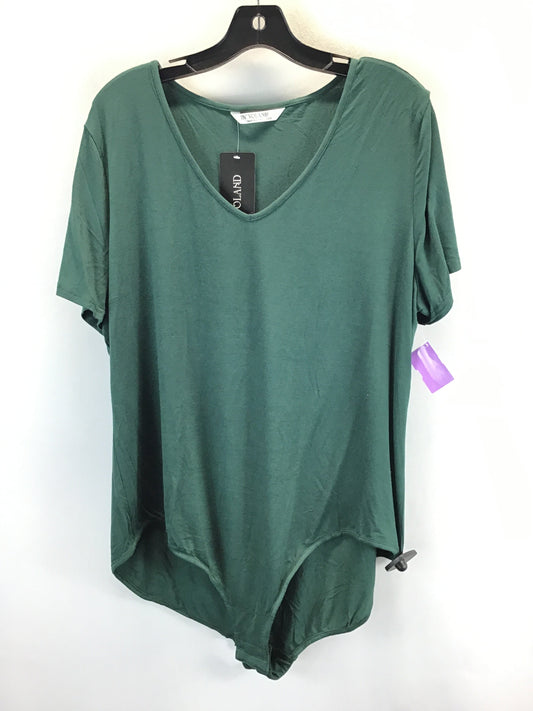 Bodysuit By Clothes Mentor In Green, Size: 2x