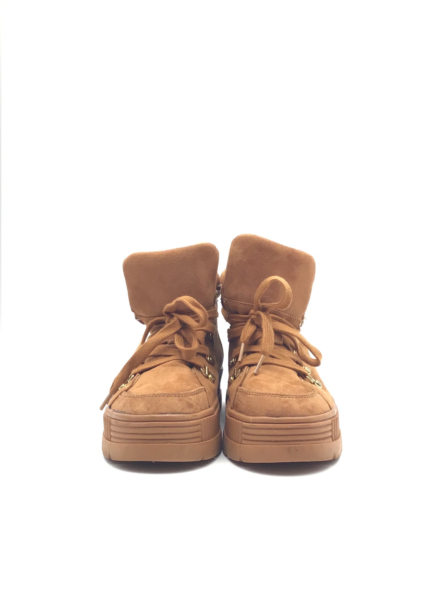 Shoes Sneakers By Liliana In Tan, Size: 8.5