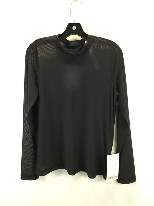 Athletic Top Long Sleeve Collar By Lululemon In Black, Size: 6