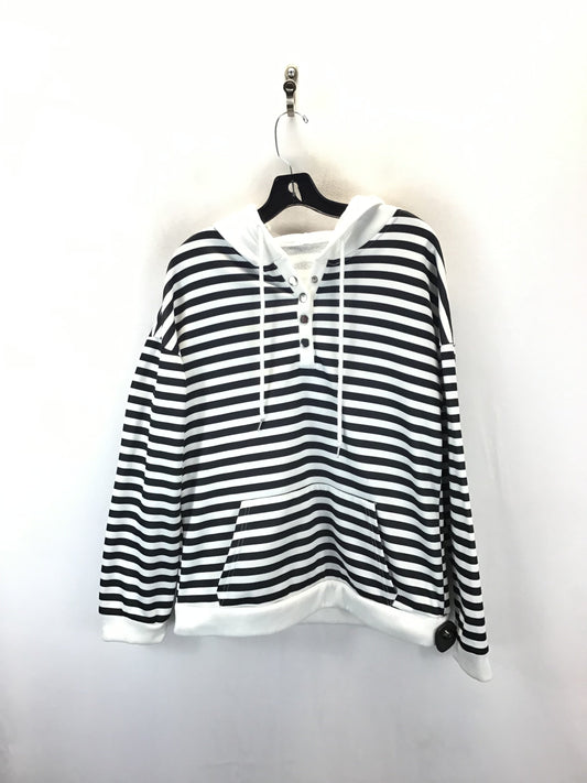 Sweatshirt Hoodie By Clothes Mentor In Striped Pattern, Size: L