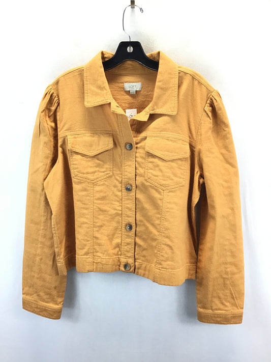 Jacket Shirt By Loft In Orange, Size: Xl