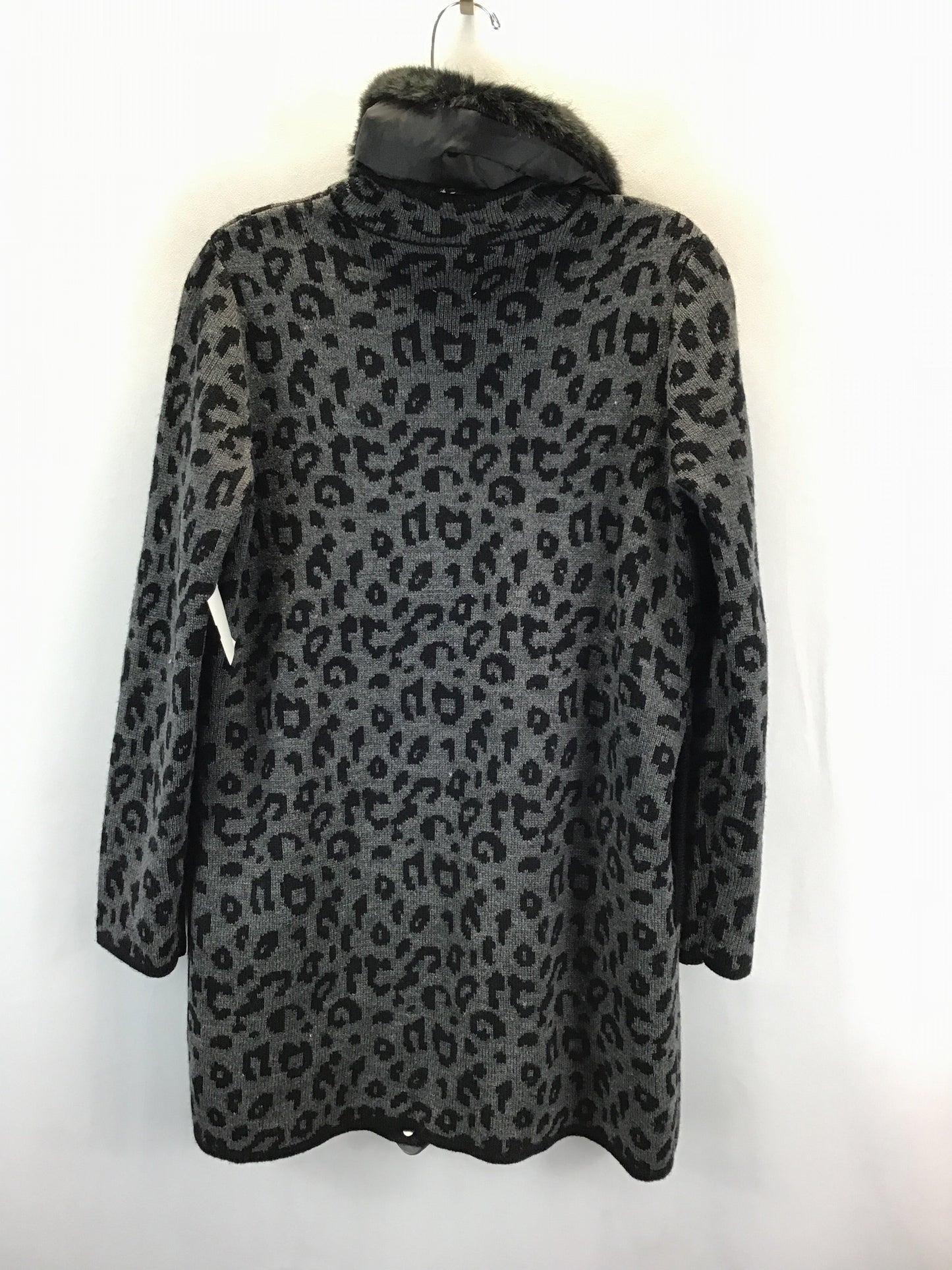 Sweater Cardigan By Anne Klein In Leopard Print, Size: M