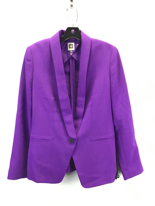 Blazer By Anne Klein In Purple, Size: 8