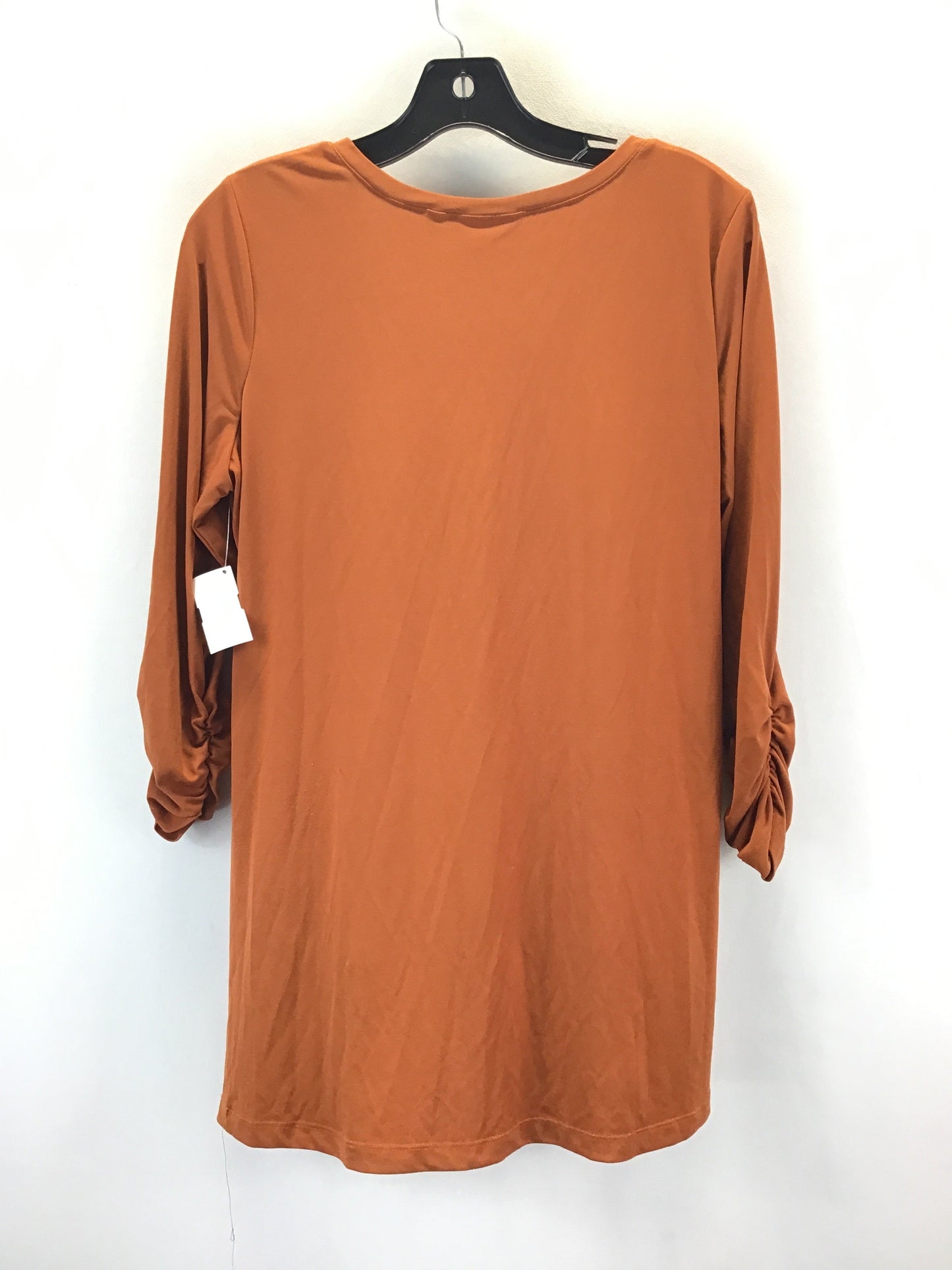 Top 3/4 Sleeve Basic By Susan Graver In Brown, Size: M