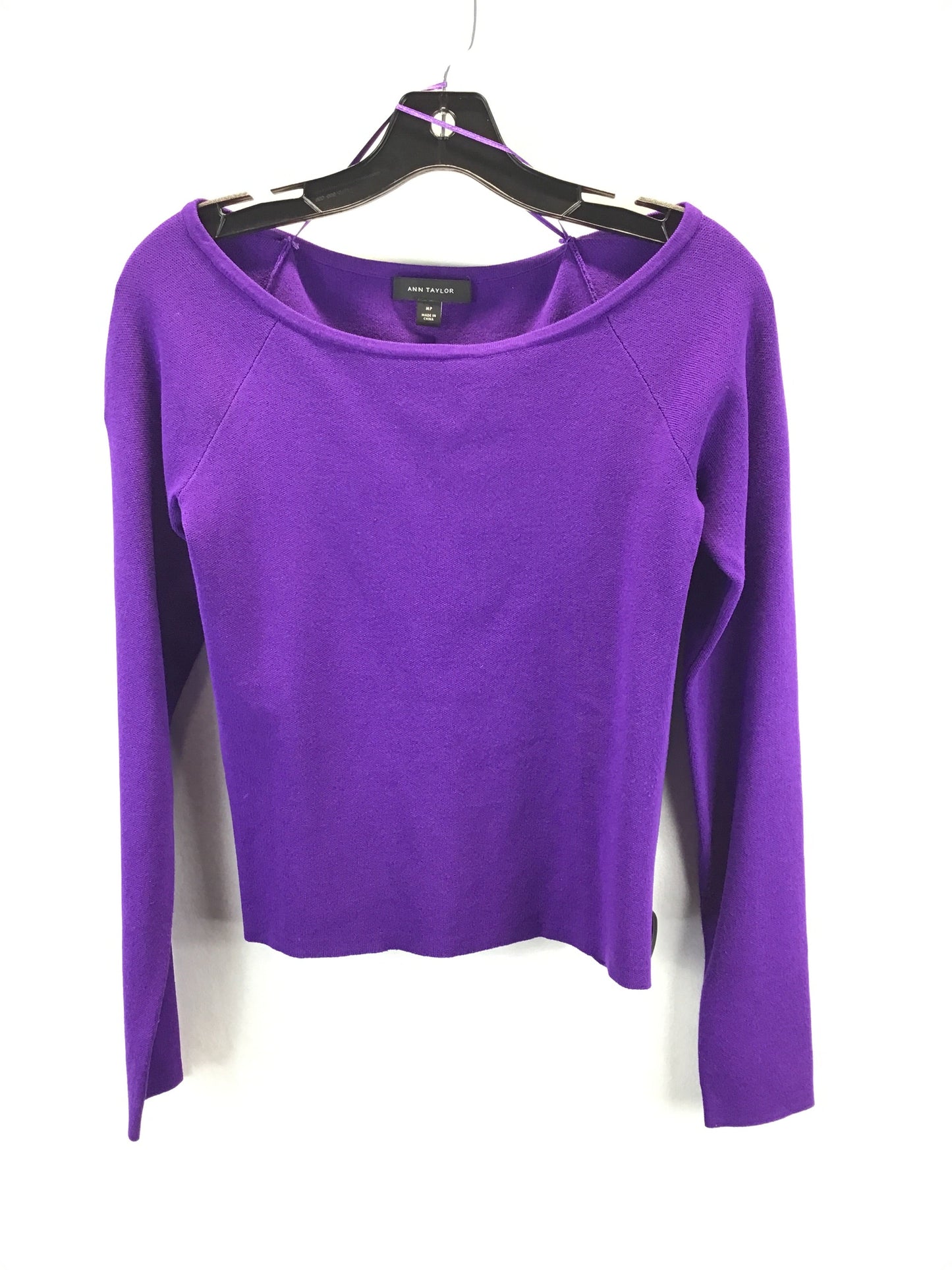 Top Long Sleeve By Ann Taylor In Purple, Size: Mp