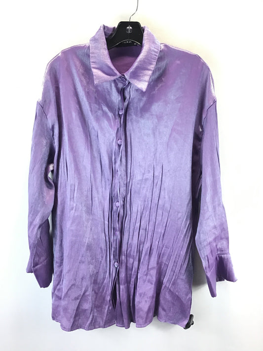 Top Long Sleeve Basic By Clothes Mentor In Purple, Size: 1x