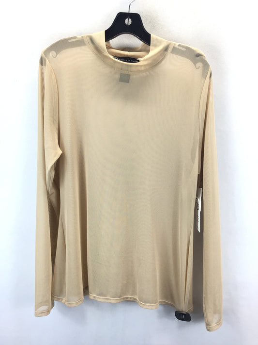 Top Long Sleeve Basic By Fashion To Figure In Tan, Size: 1x