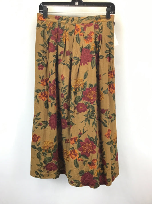 Skirt Midi By Cape Cod In Floral Print, Size: M