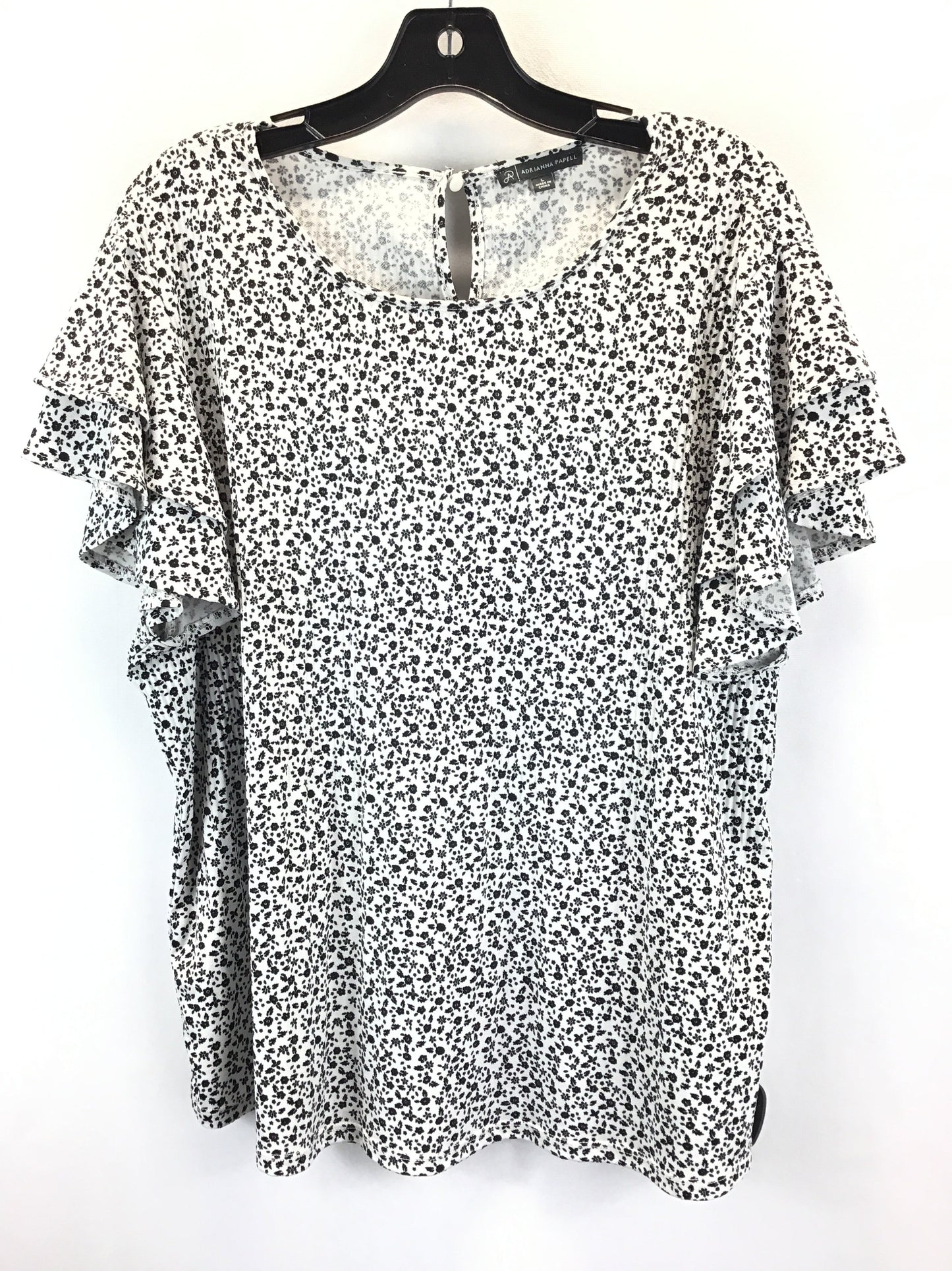 Top Short Sleeve By Adrianna Papell  Size: L