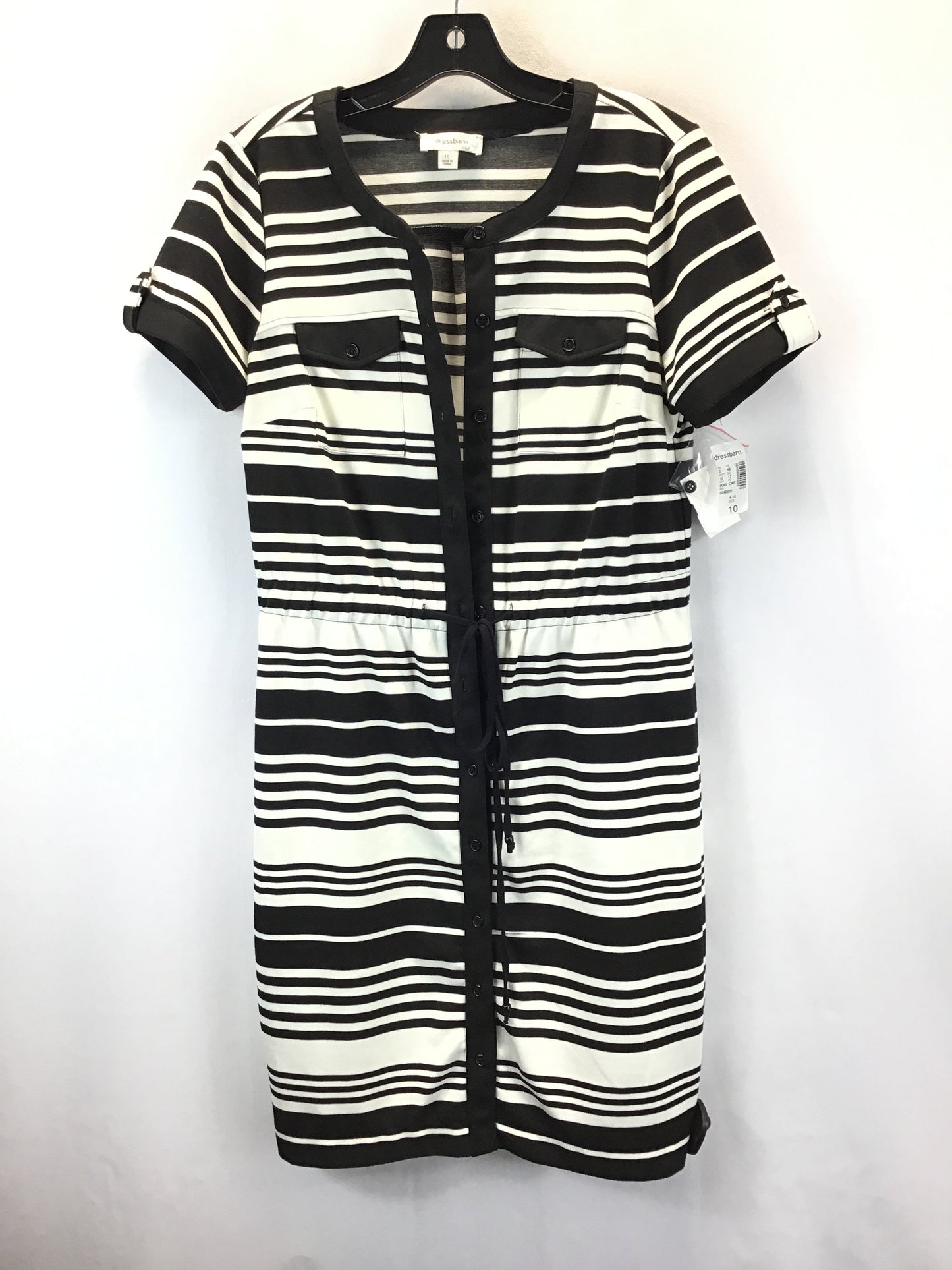 Black & White Dress Casual Midi Dressbarn, Size M