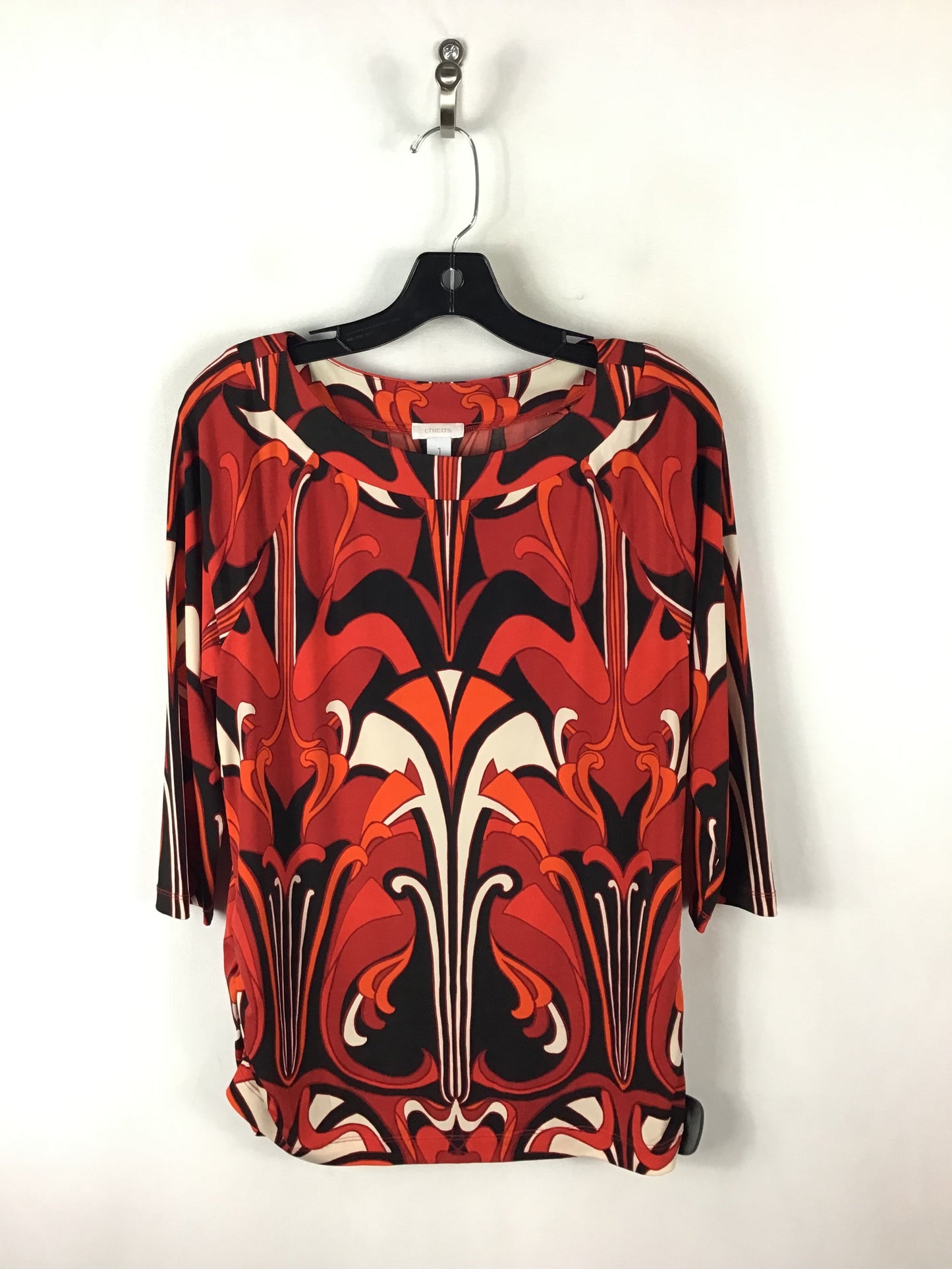 Top 3/4 Sleeve By Chicos In Multi-colored, Size: M