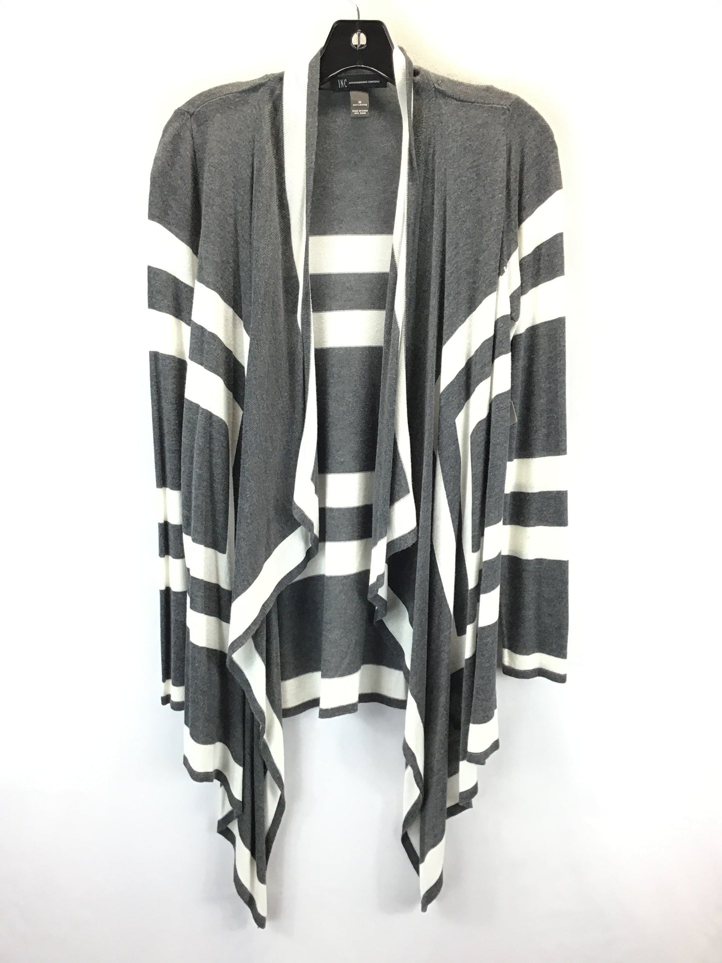 Cardigan By Inc In Grey & White, Size: M