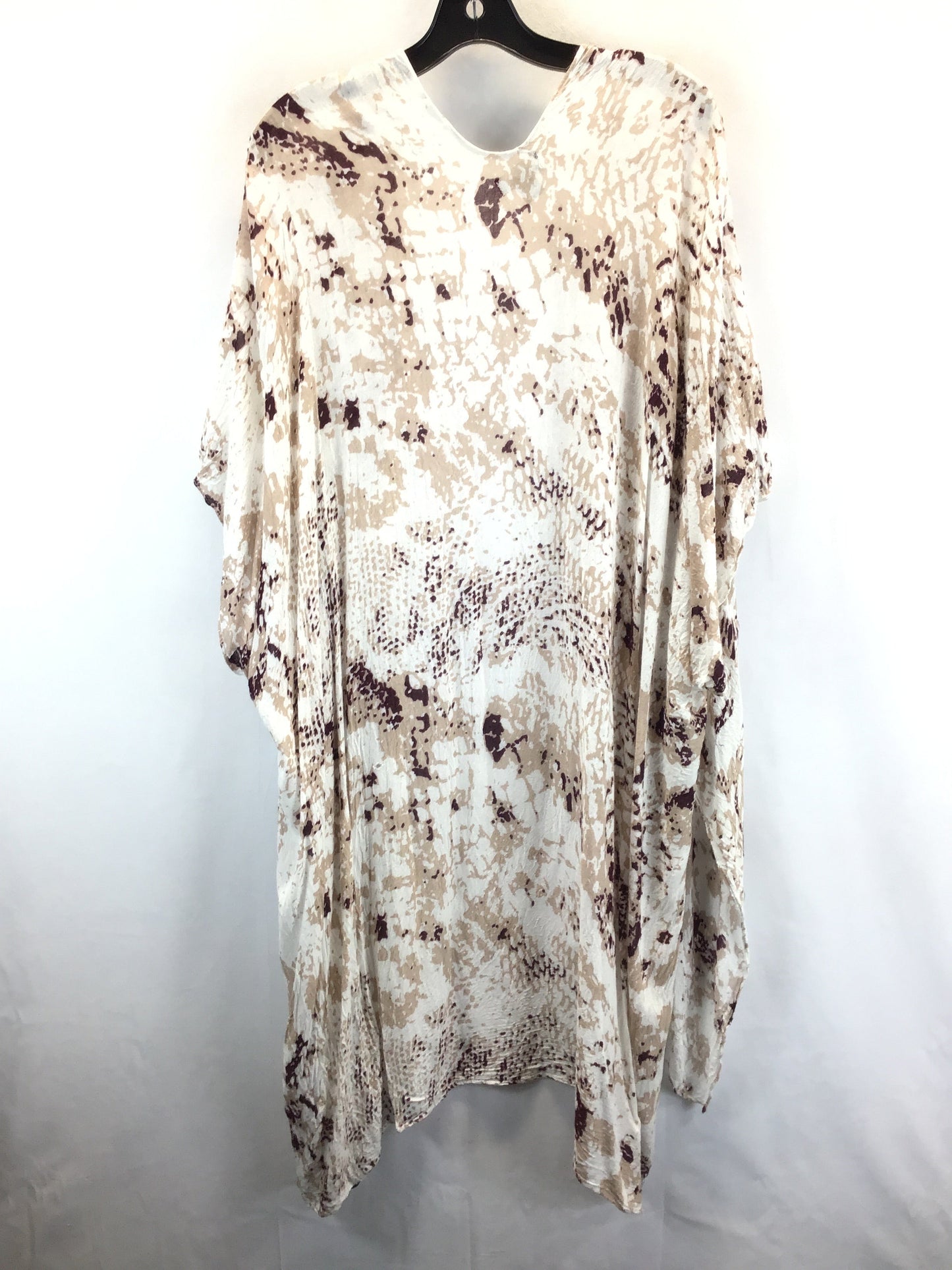 Brown & Cream Kimono Nicole Miller, Size Onesize