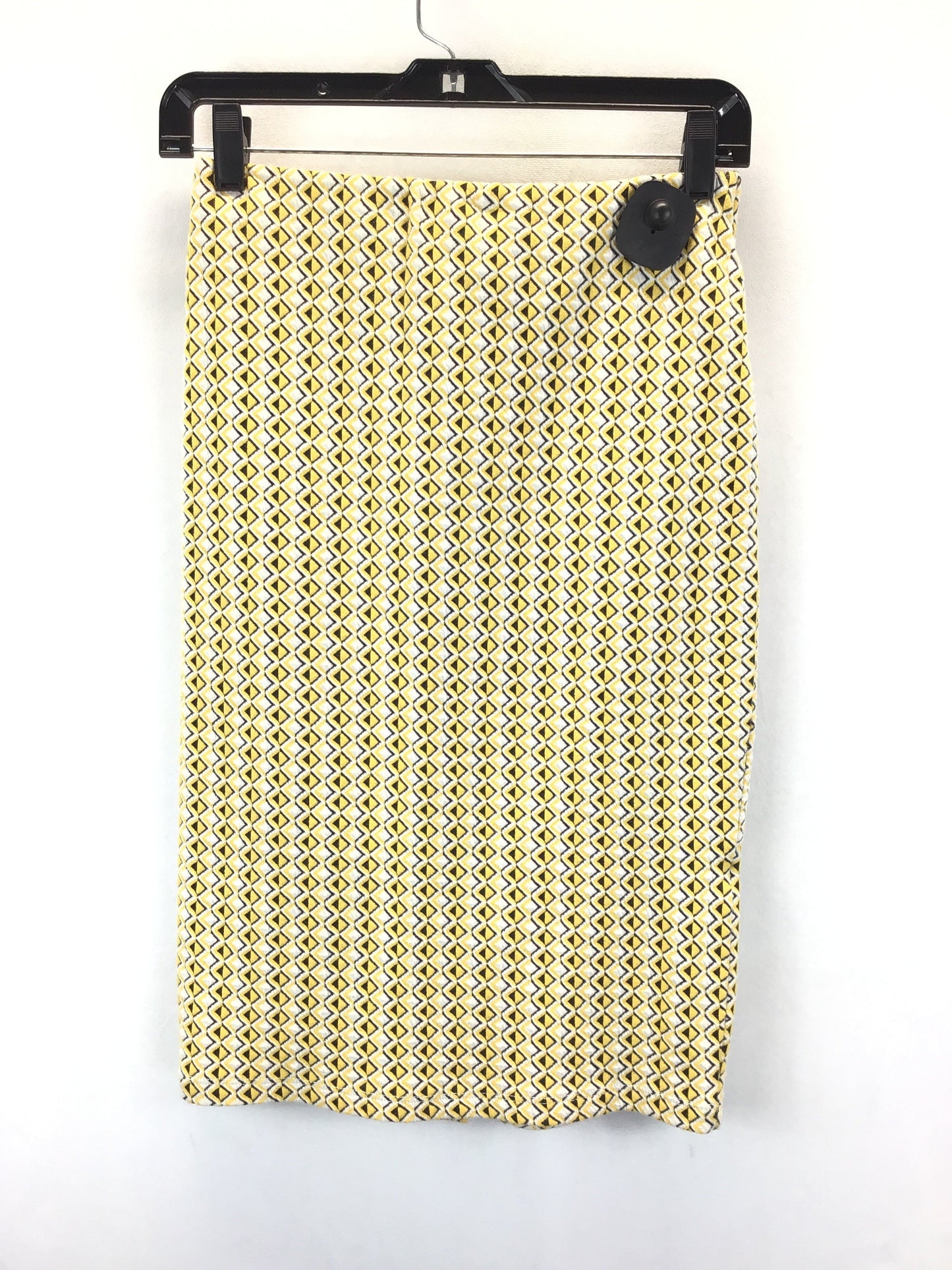 Black & Yellow Skirt Midi Zara, Size M