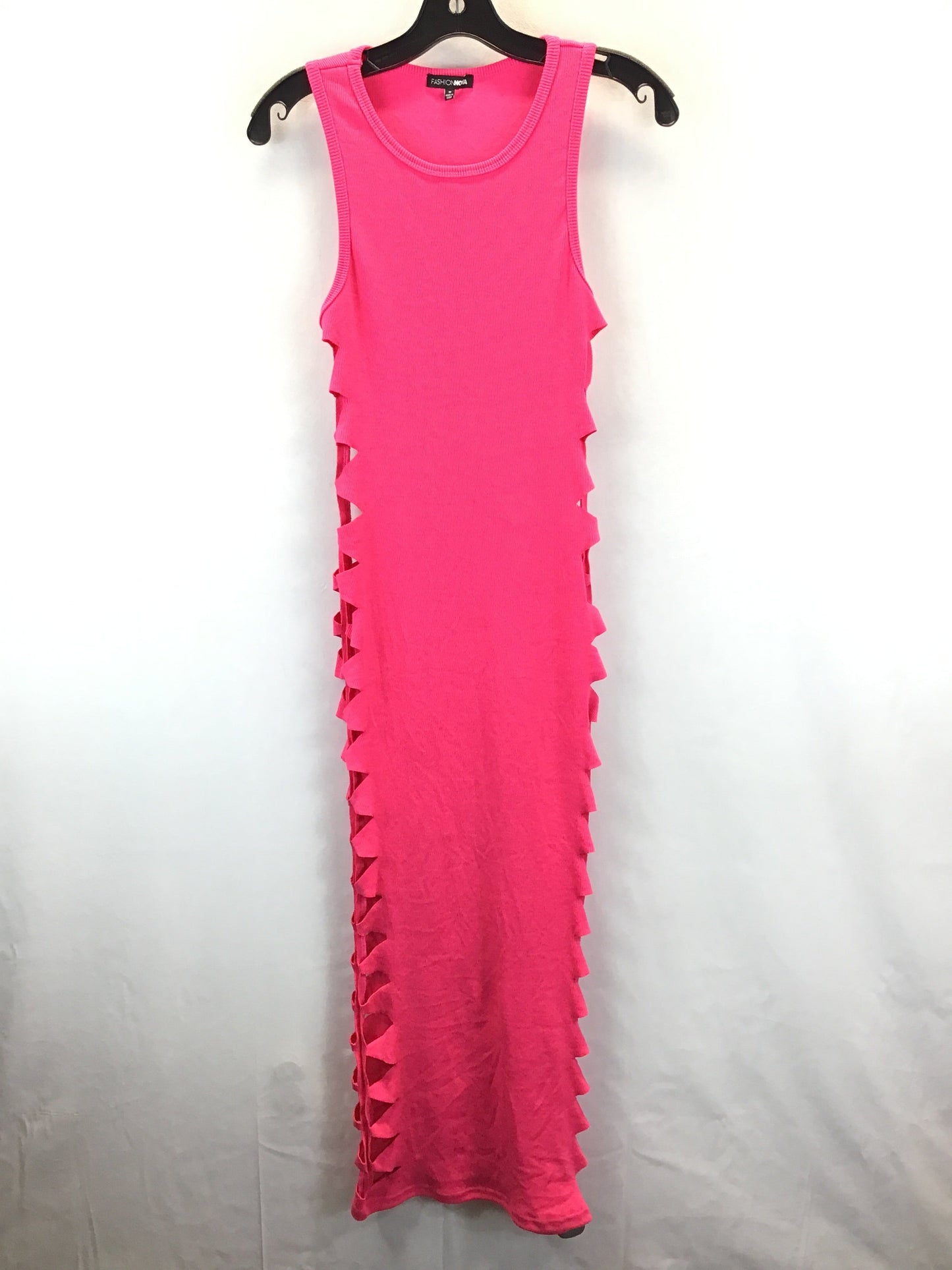 Pink Dress Casual Midi Fashion Nova, Size M