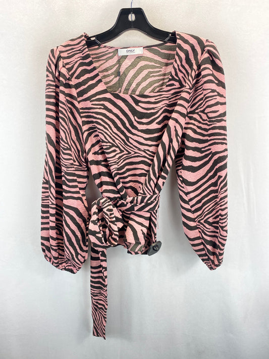 Black & Pink Top Long Sleeve Clothes Mentor, Size S