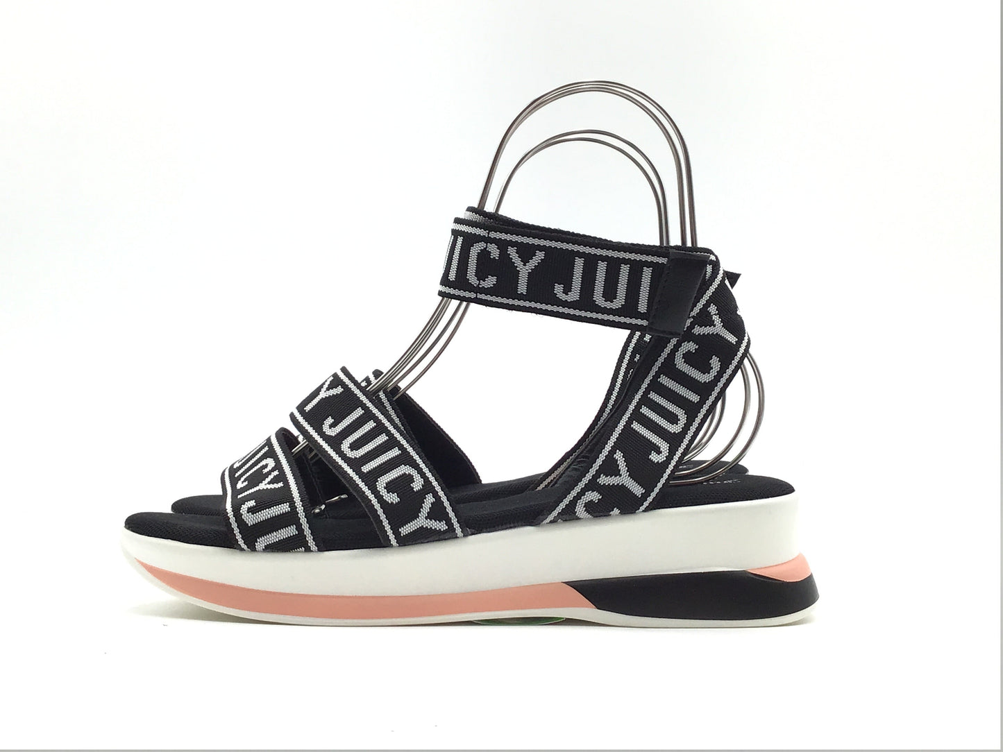 Sandals Flats By Juicy Couture In Black & White, Size: 9.5