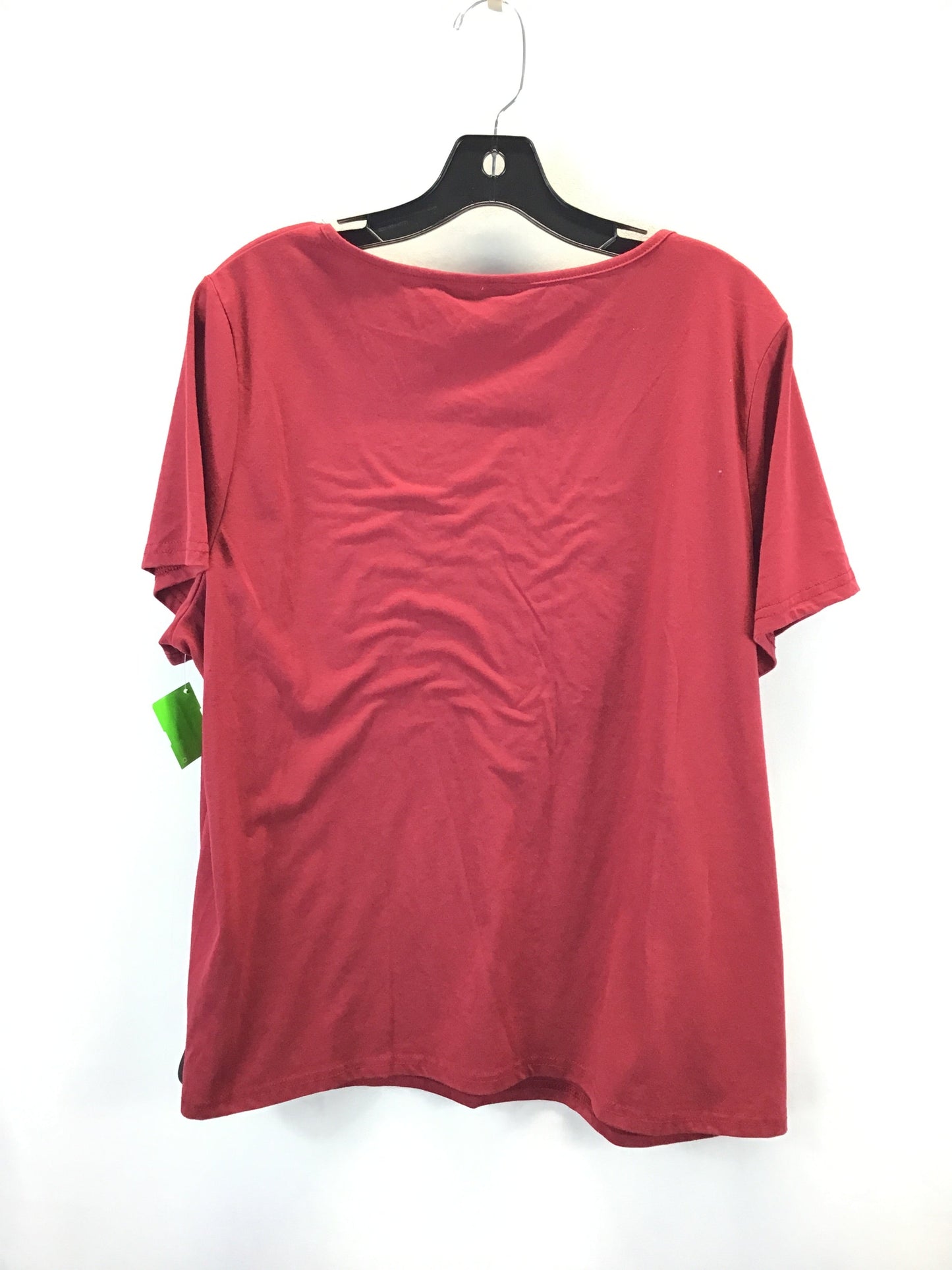 Top Short Sleeve Basic By Shein In Red, Size: 2x