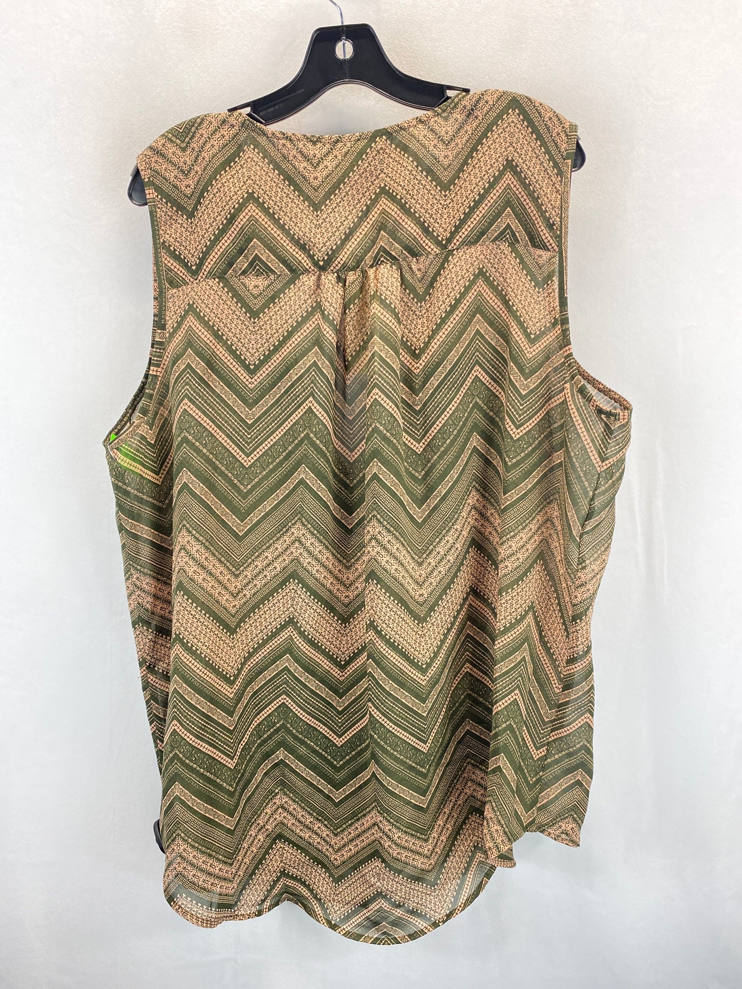 Taupe Top Sleeveless Clothes Mentor, Size 2x