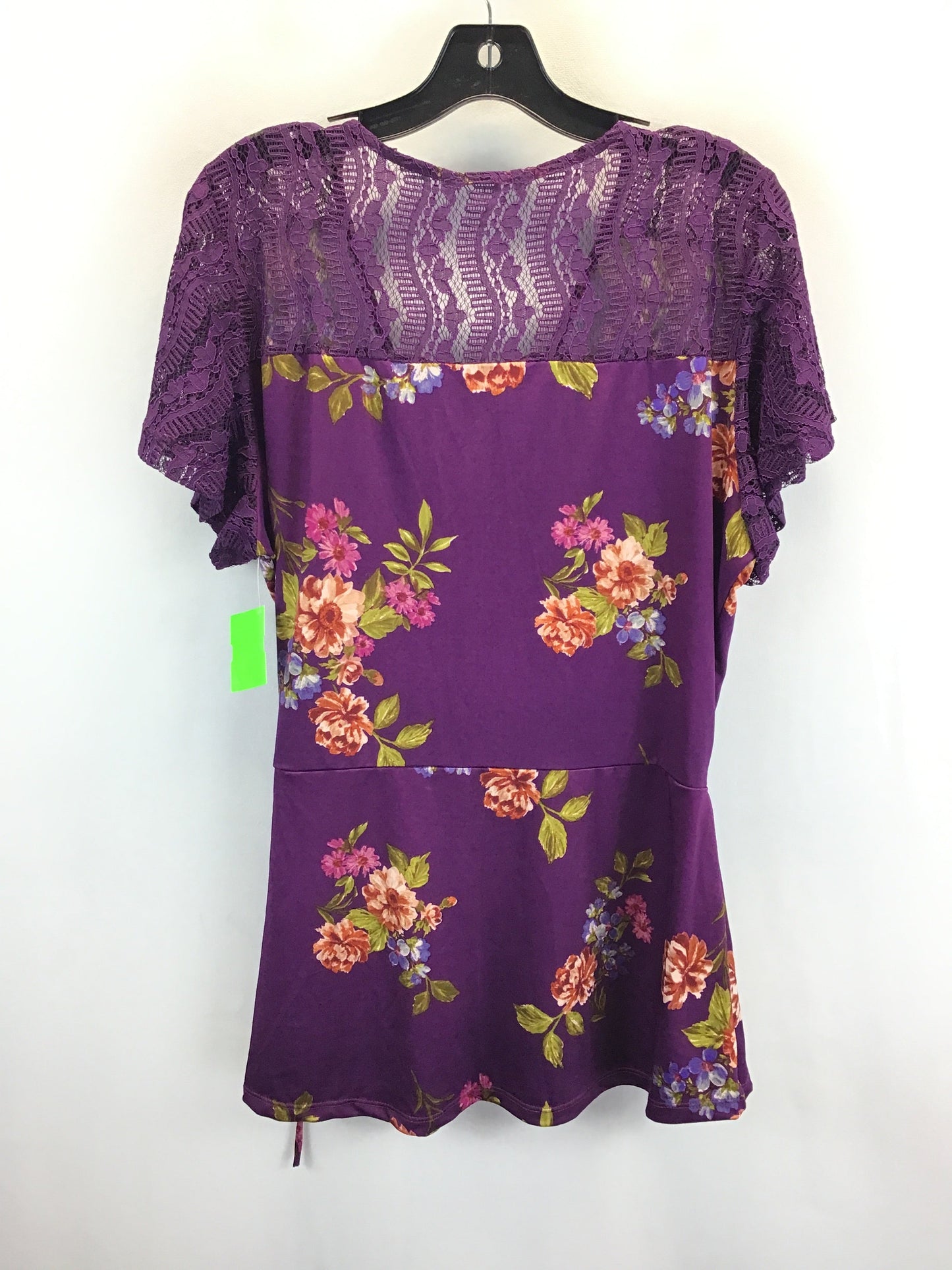 Purple Top Short Sleeve Clothes Mentor, Size 2x