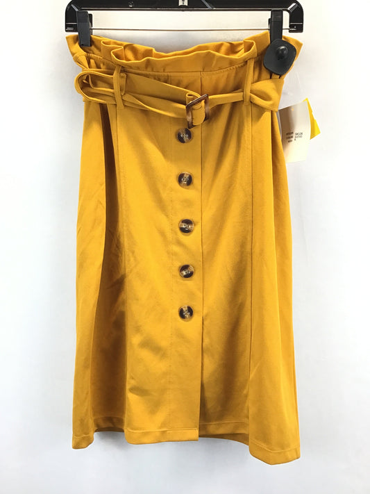 Yellow Skirt Midi Clothes Mentor, Size L