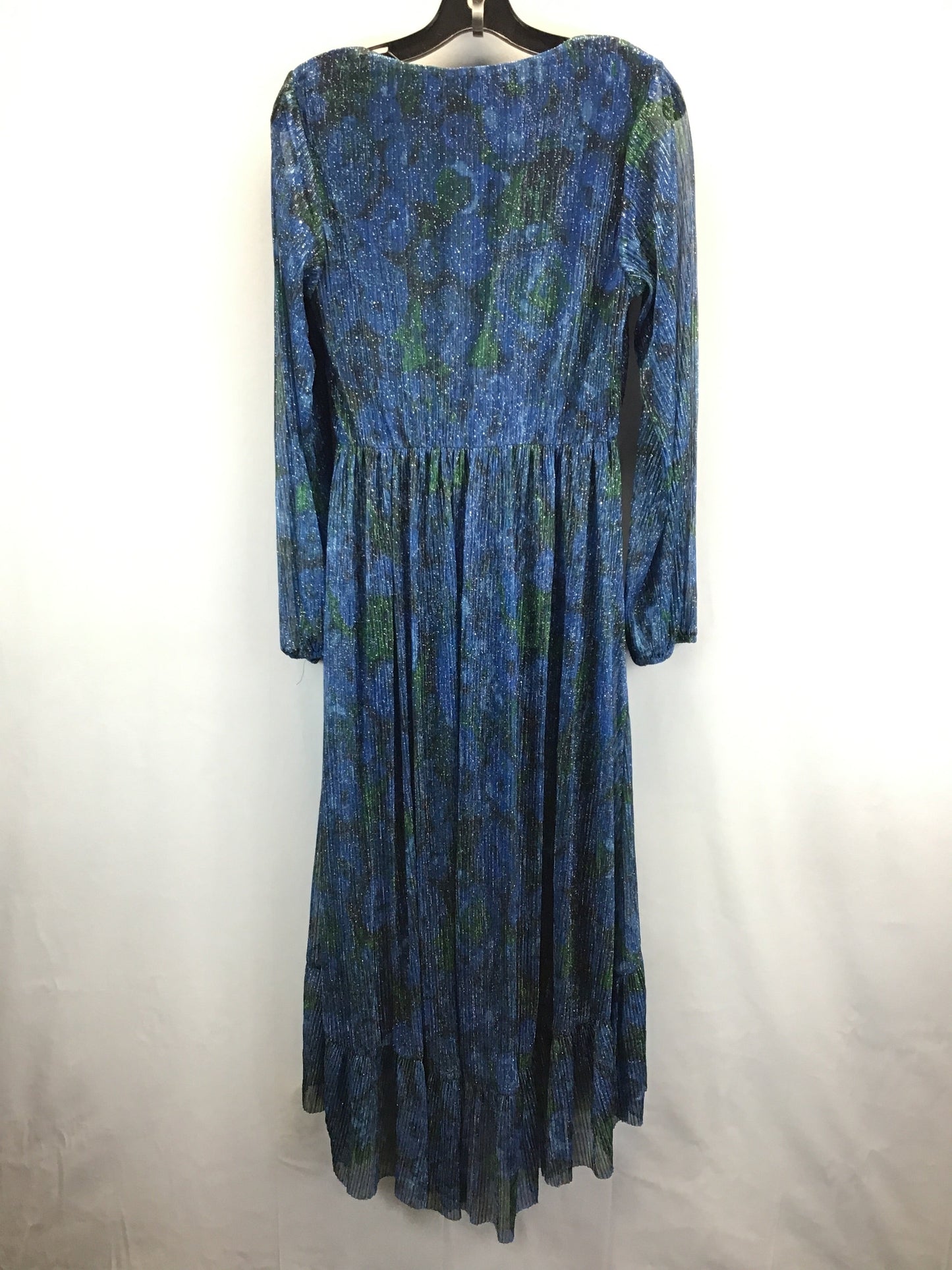 Blue Dress Casual Midi Isaac Mizrahi Live Qvc, Size Xs