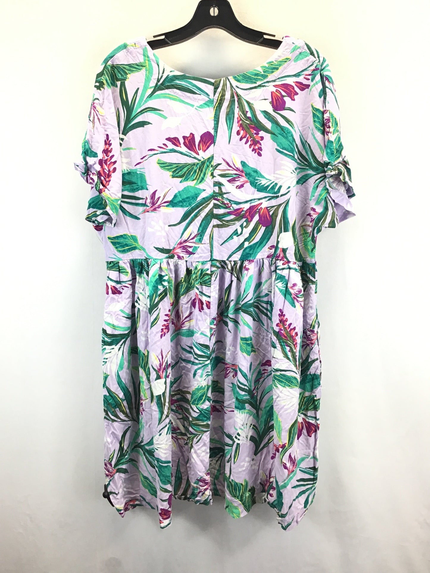 Tropical Print Dress Casual Short Terra & Sky, Size 14