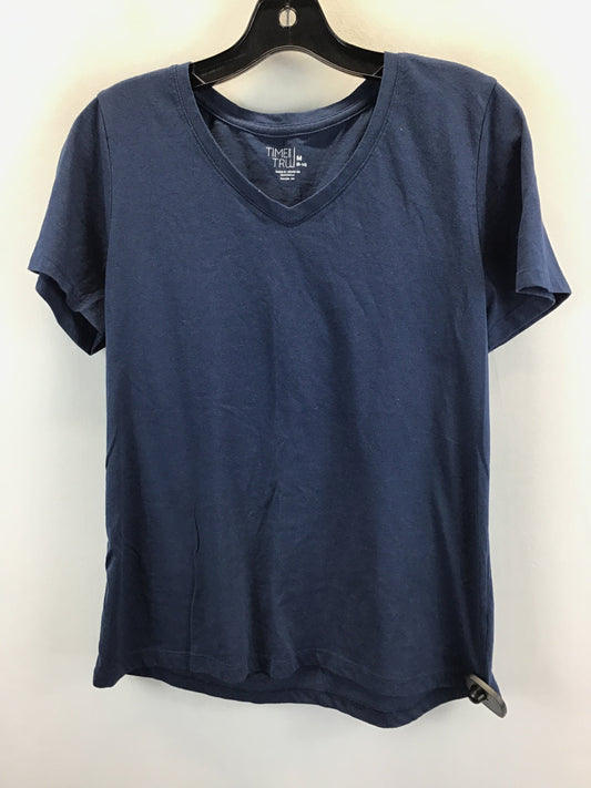 Blue Top Short Sleeve Time And Tru, Size M