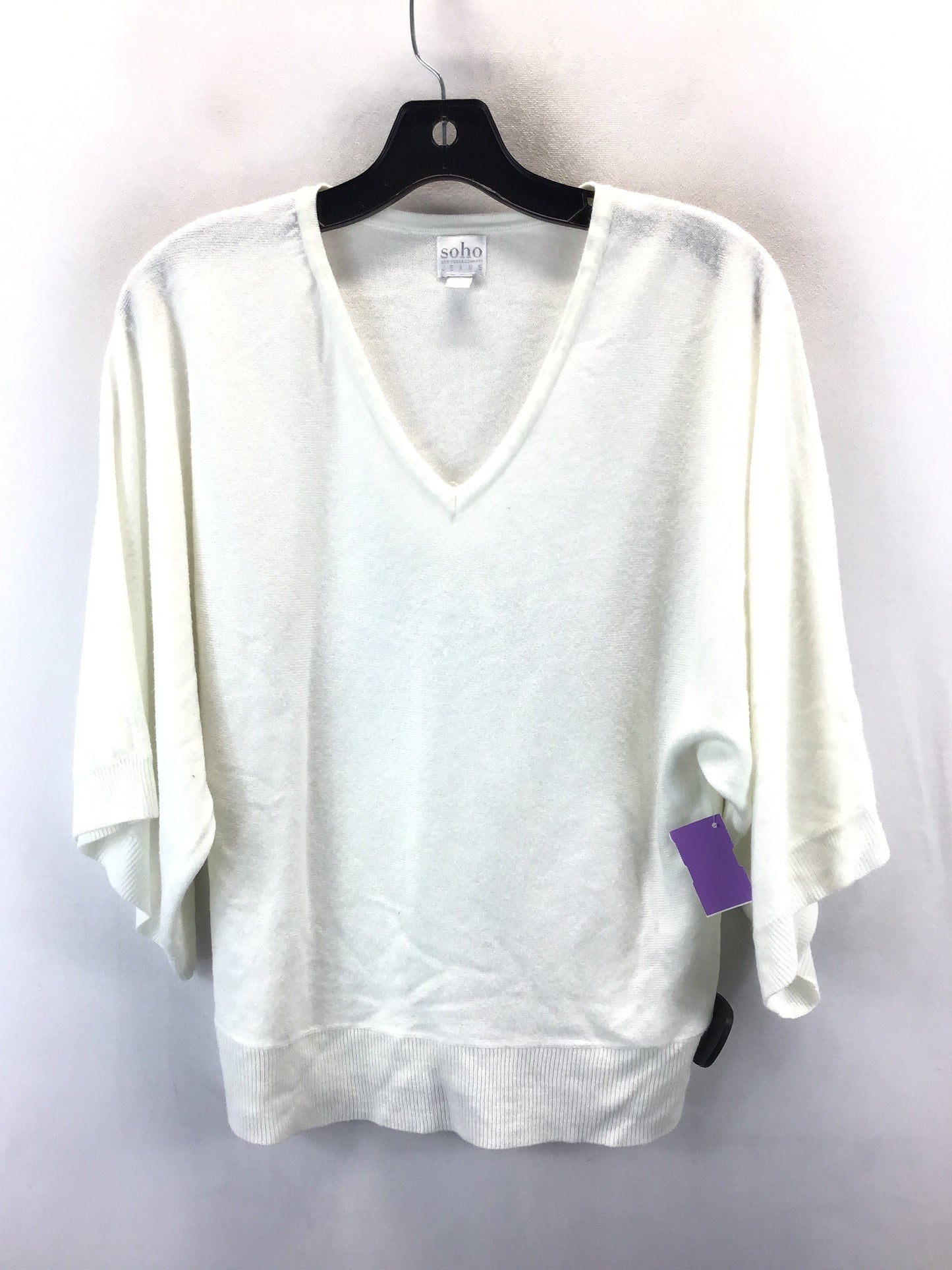 Sweater Short Sleeve By New York And Co In Cream, Size: S