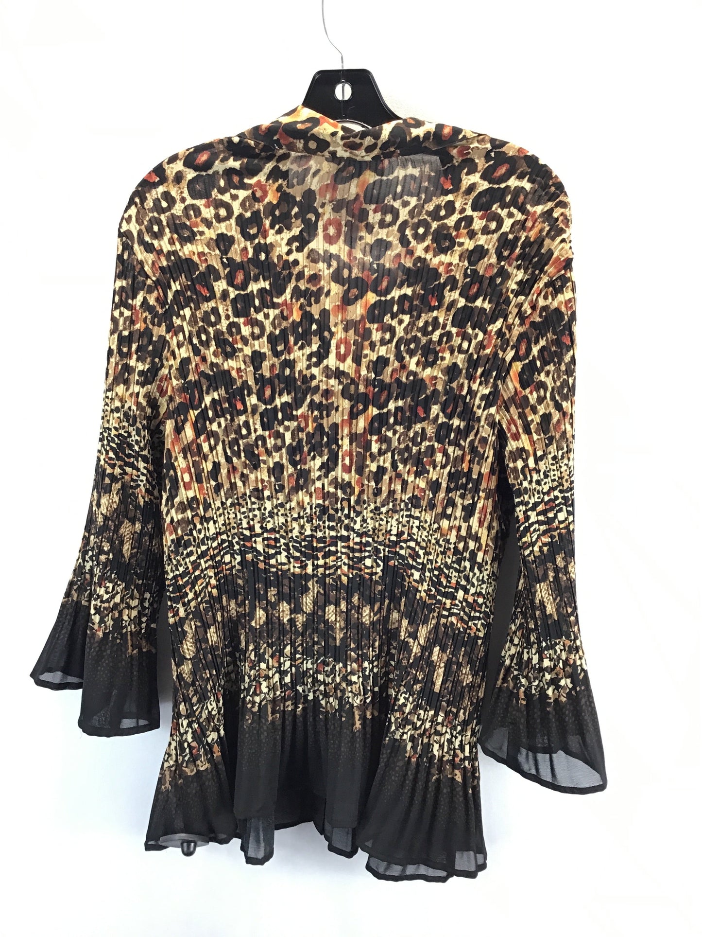 Top 3/4 Sleeve By Dressbarn In Black & Brown, Size: 2x