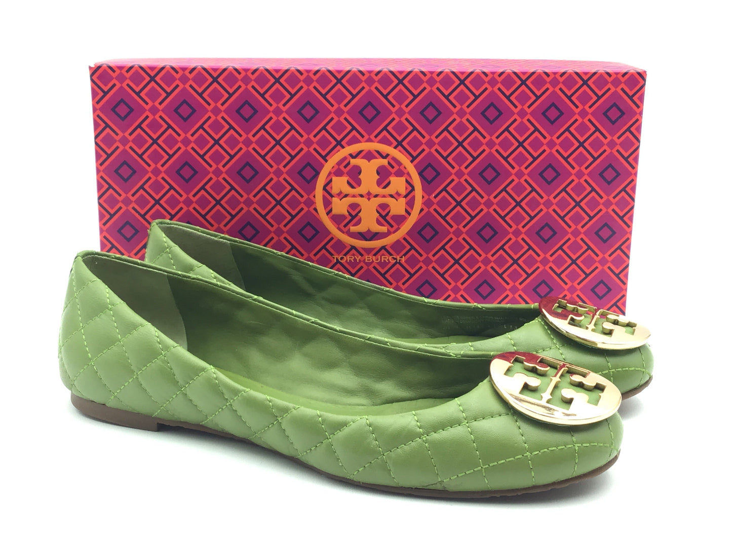 Shoes Flats By Tory Burch In Green, Size: 9