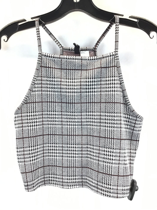 Top Sleeveless By H&m In Black & White, Size: S