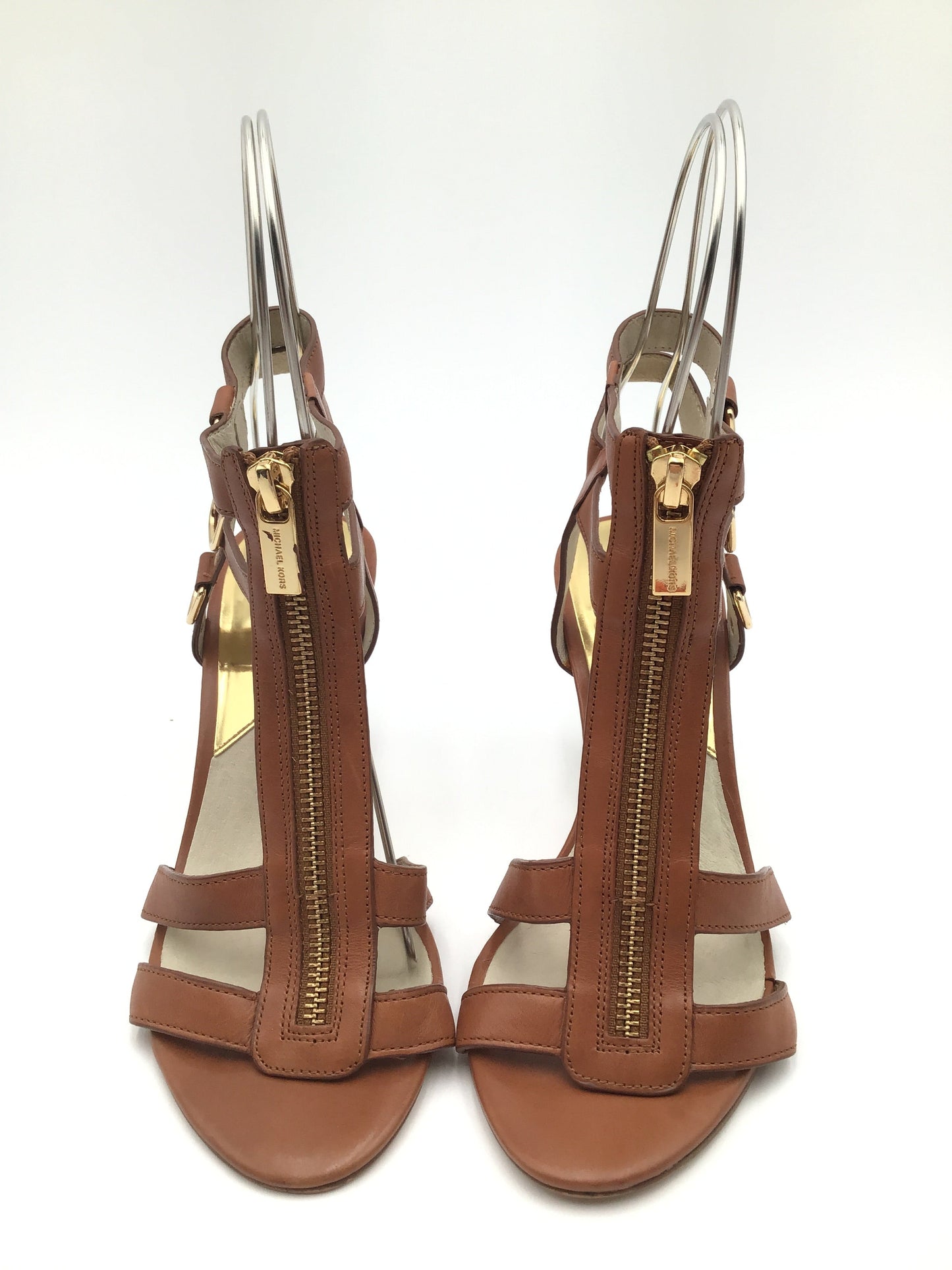 Brown & Gold Shoes Heels Stiletto Michael Kors, Size 7