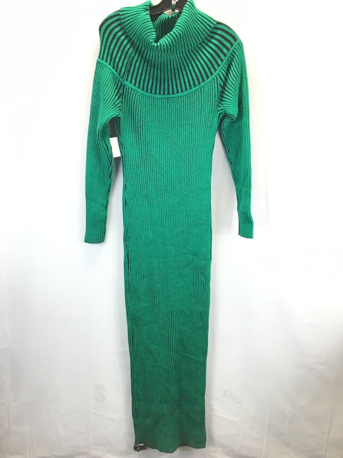 Dress Sweater By Fashion Nova In Green & Black, Size: 2x