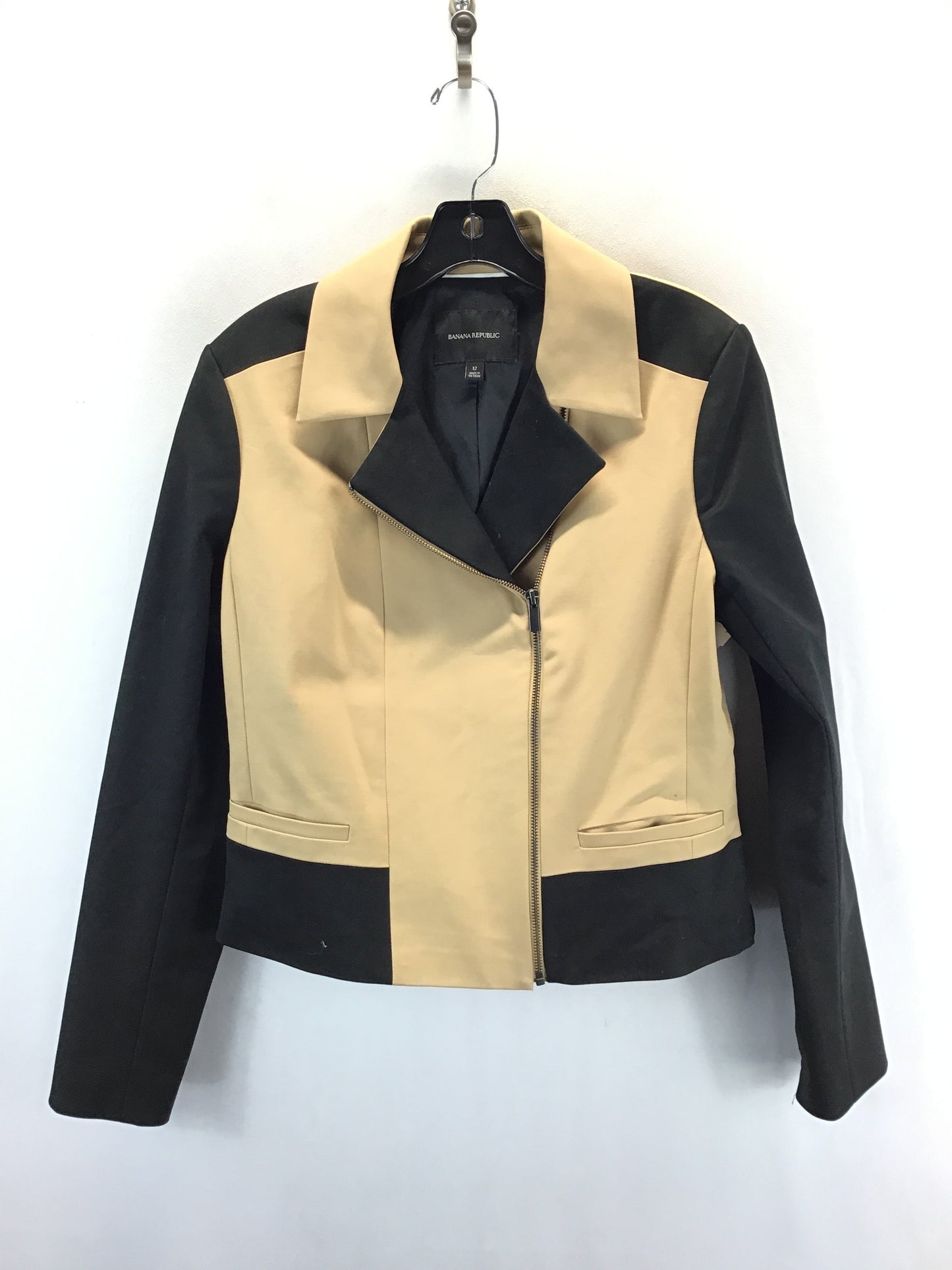 Blazer By Banana Republic In Black & Tan, Size: 12