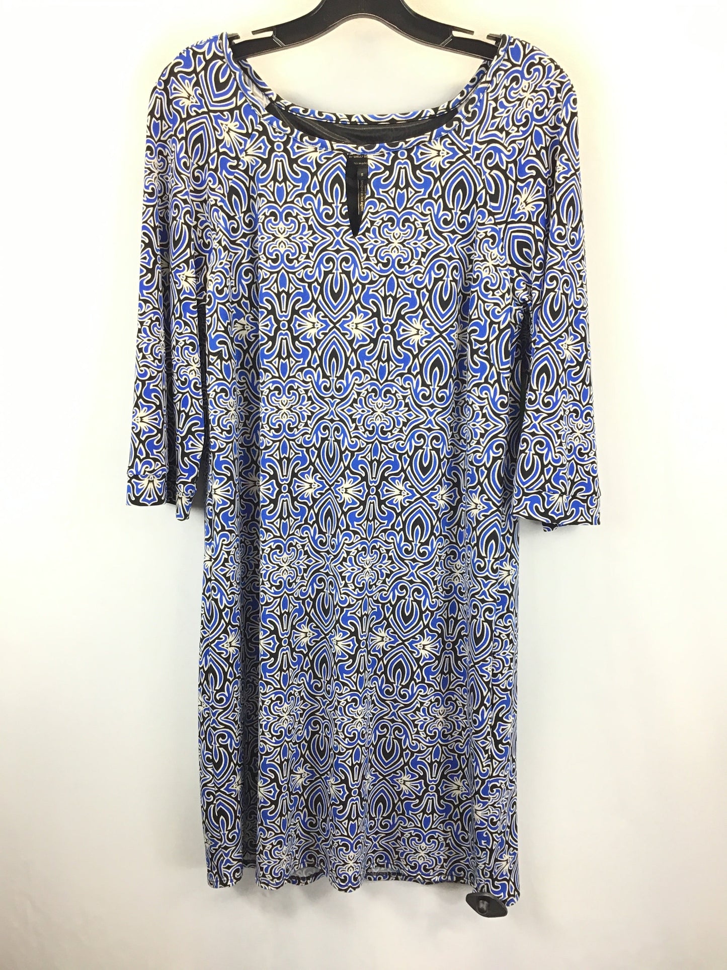 Black & Blue Dress Casual Midi Laundry, Size S